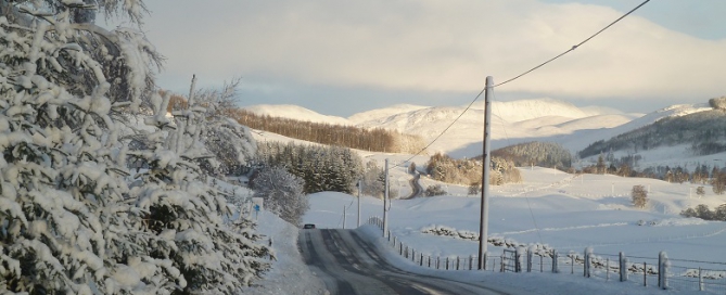 first snow of the season A93