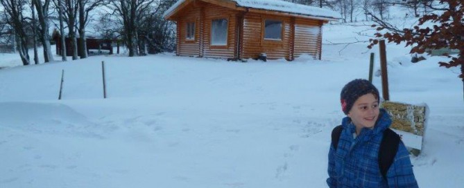 Scotsview Log Cabin Winter Arrives