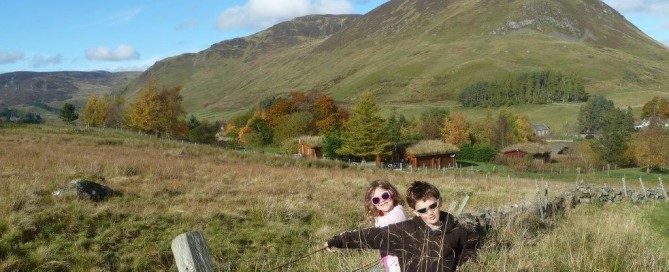 A Cateran Trail Autumn Walk Looking Back at the Log Cabins