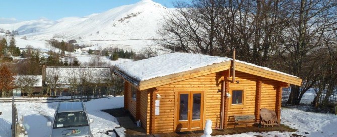 The Log Cabins at Glenbeag Mountain Lodges A Winter Wonderland